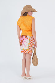 MINI PAREO FOULARD FUXIA