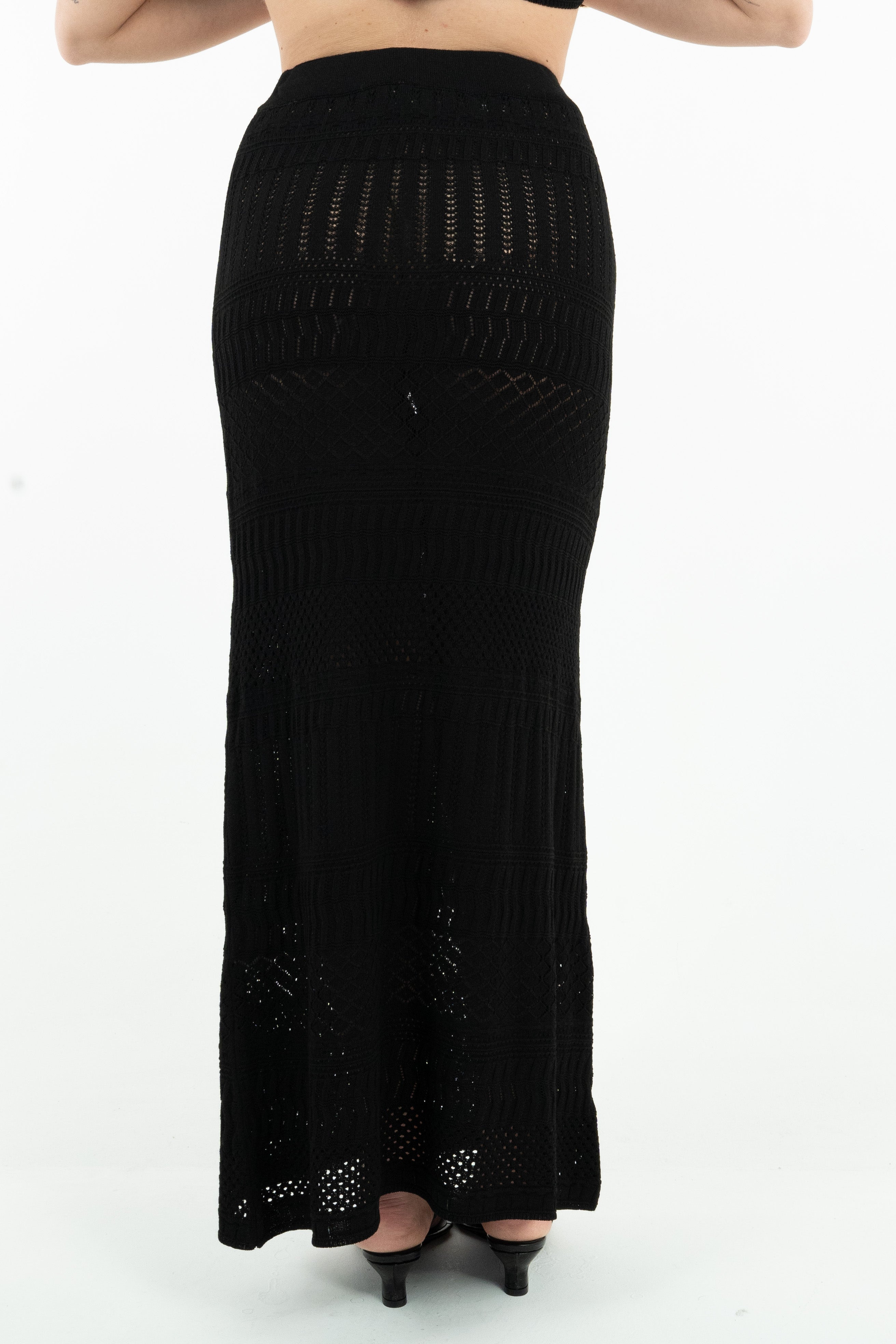 GONNA MAXI LACE NERA
