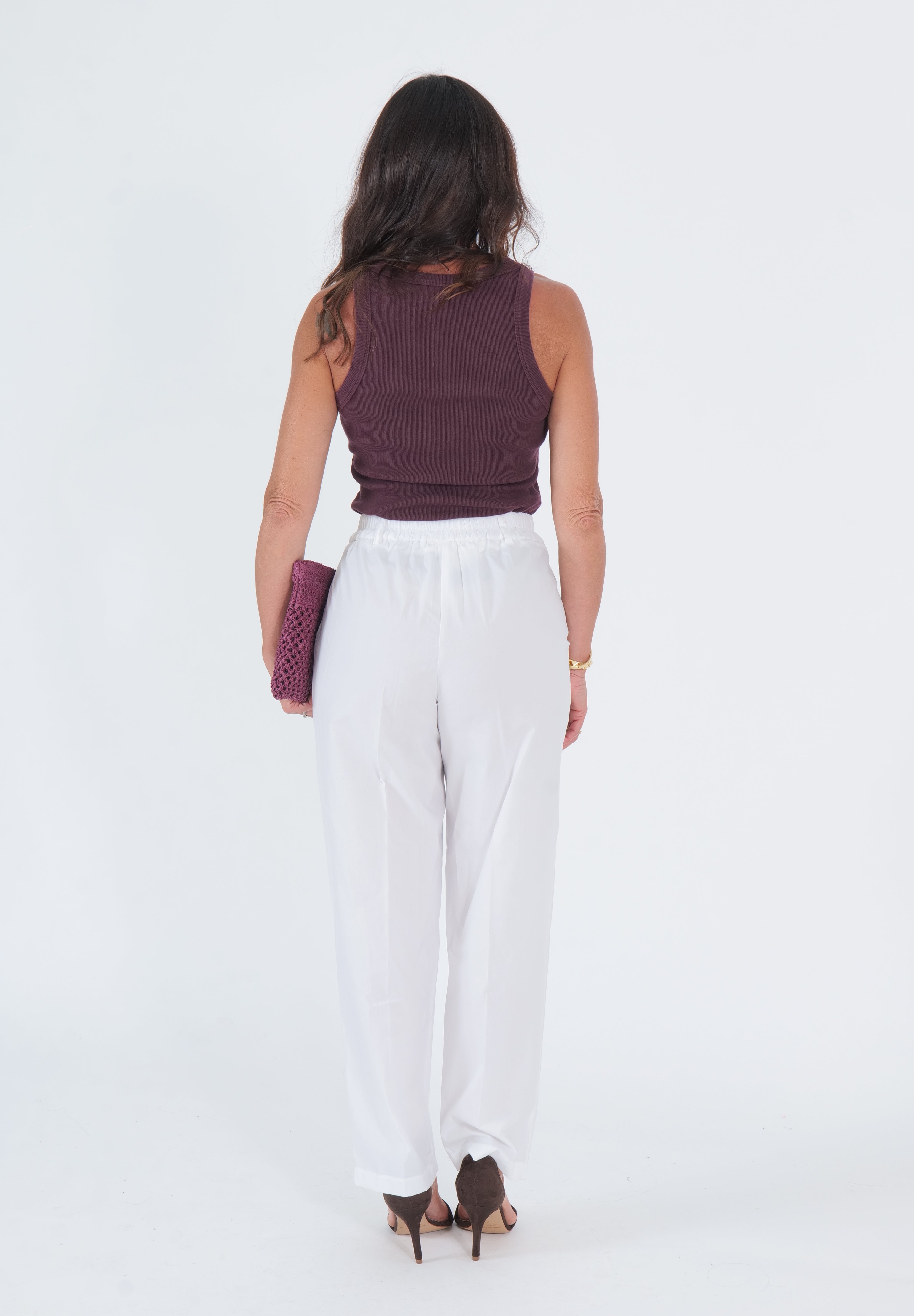 PANTALONI COTTON BIANCO