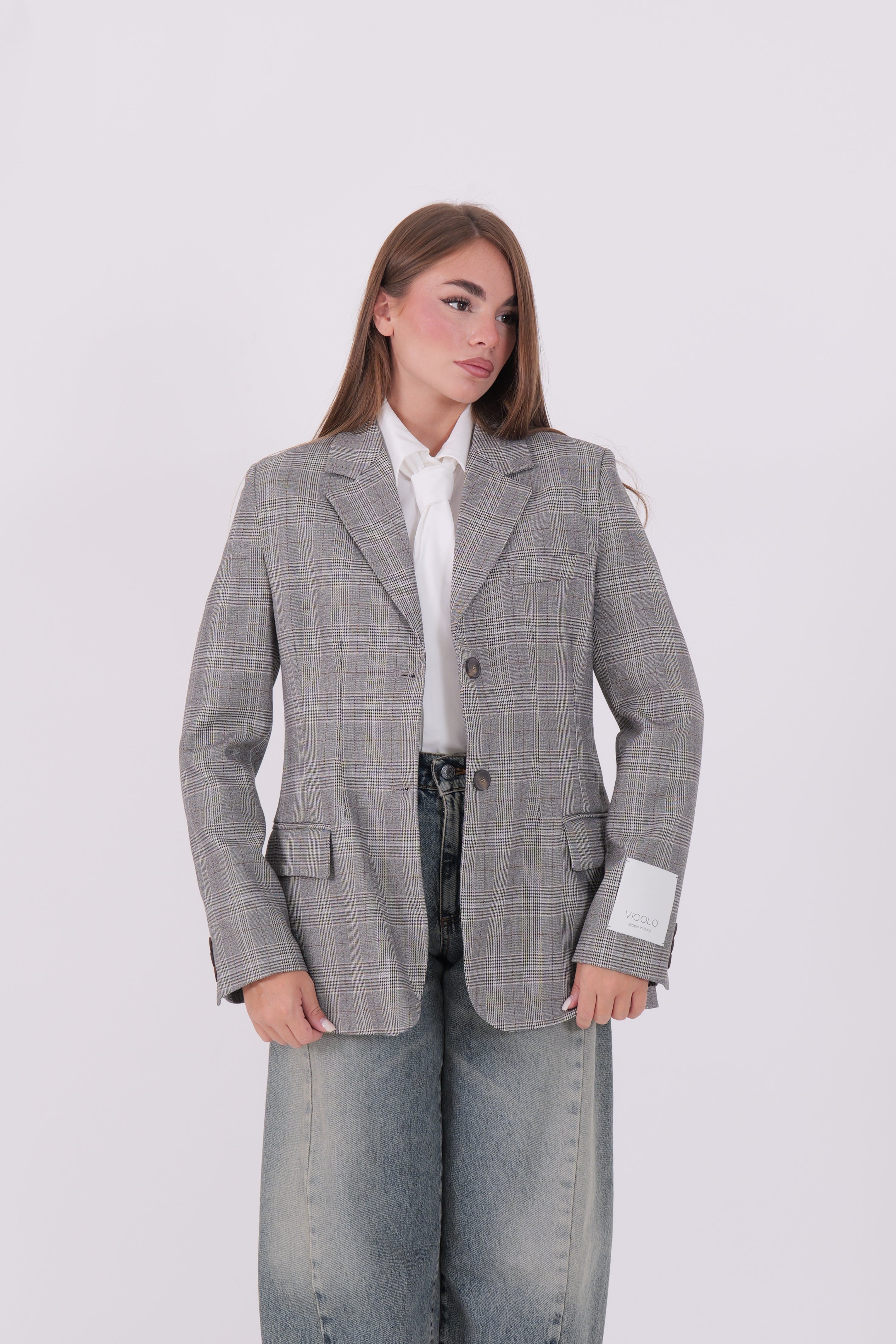 BLAZER GRIGIO CHECK