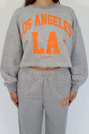 LOS ANGELES CROP CREW SWEATSHIRT