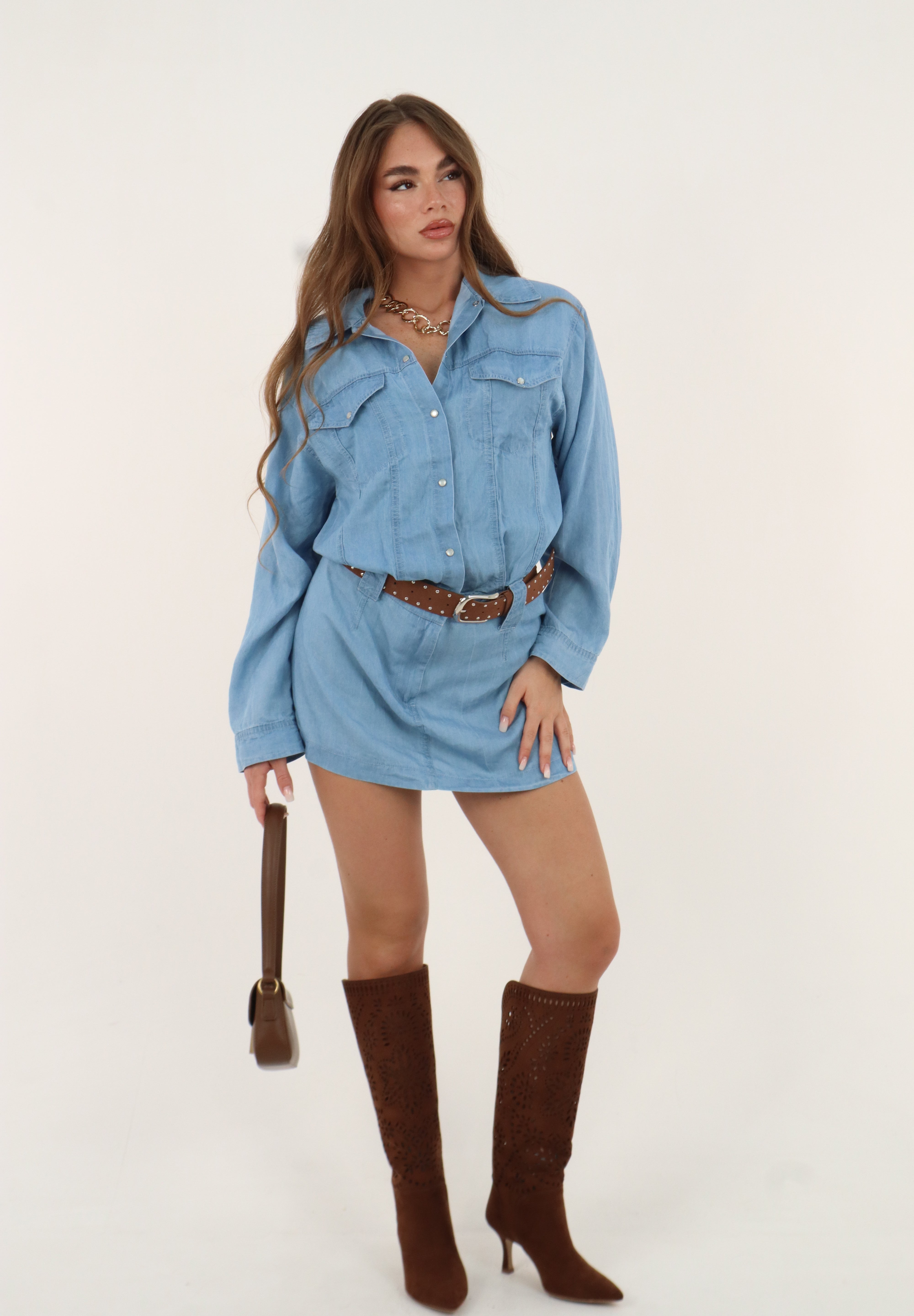 ABITO CAMICIA DENIM TENCEL