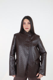 GIACCA LEATHER MORO