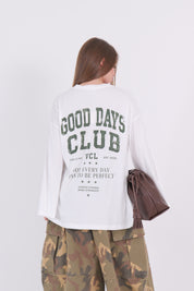 T-SHIRT GOOD DAYS BIANCA/VERDE