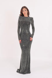 DRESS KAIRA NERO/ARGENTO