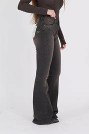 DENIM GISELLE FLARE NERO/MORO