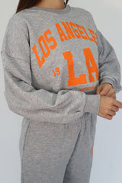 LOS ANGELES CROP CREW SWEATSHIRT