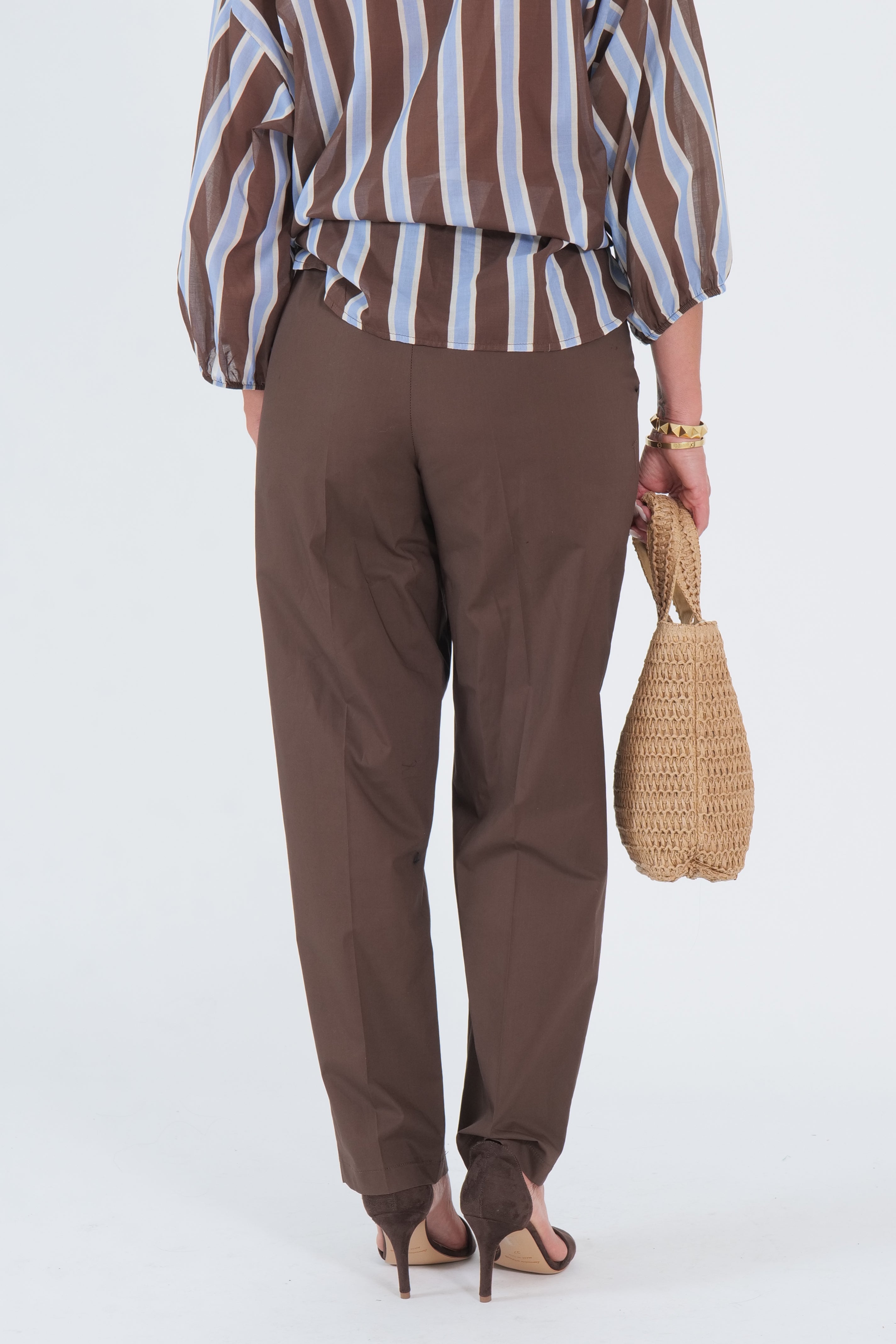 PANTALONI COTTON MORO