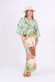 GONNA PAREO FOULARD VERDE