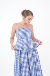TOP BLU VICHY