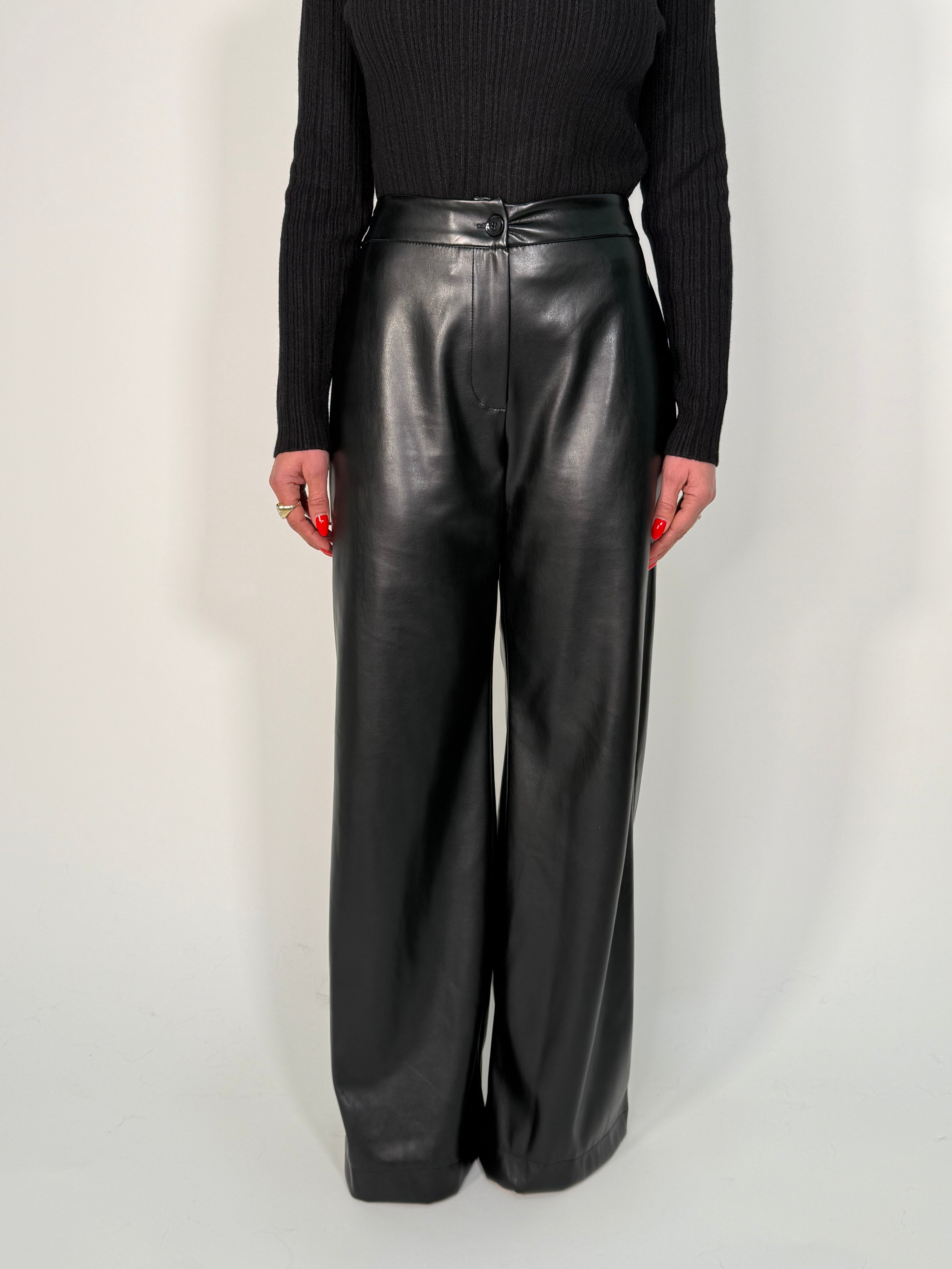 PANTALONE LEATHER ELASTICO