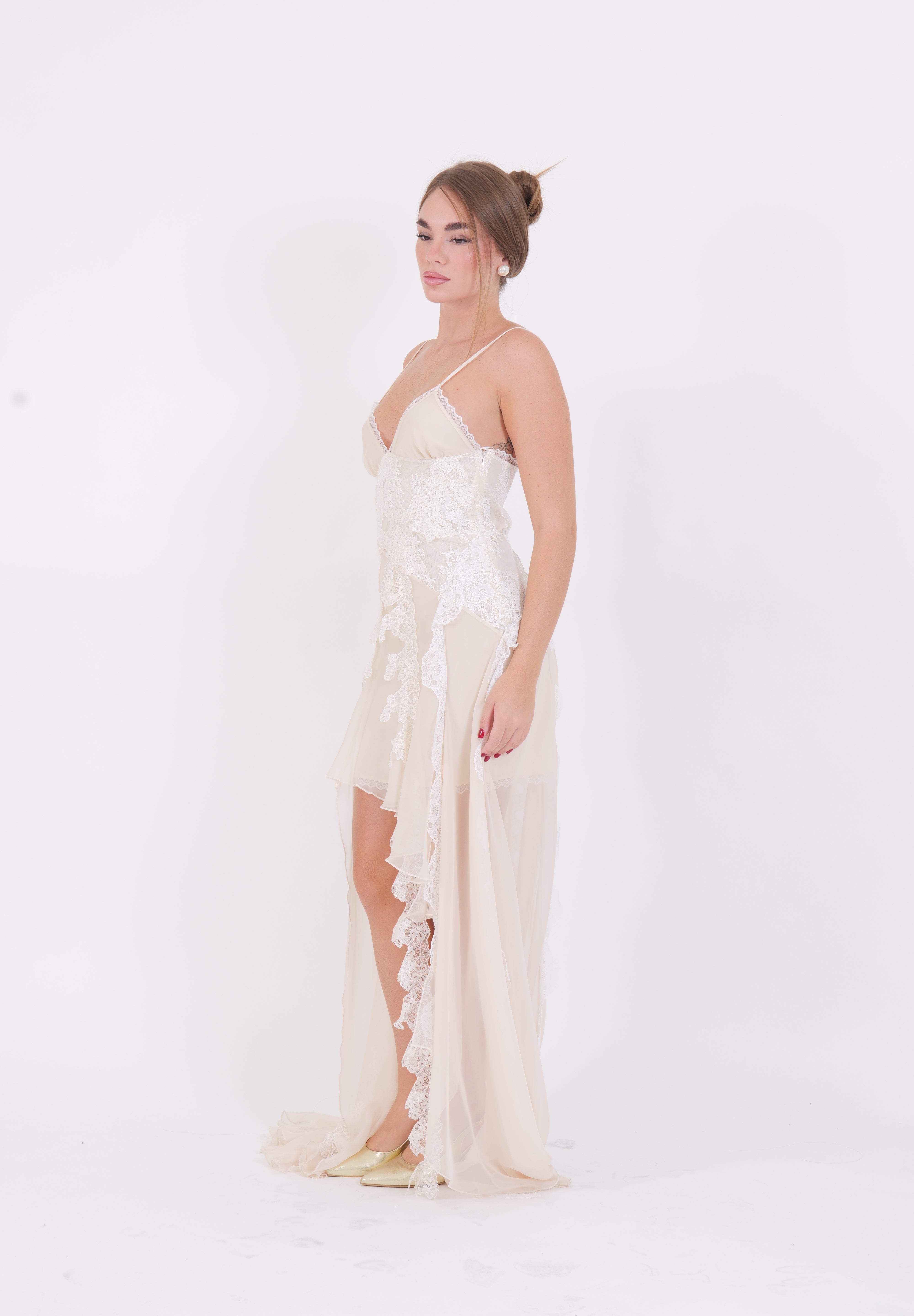 SLIP DRESS IRIS ALMOND