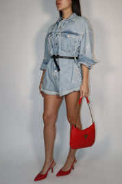 MINI JUMPSUIT IN DENIM