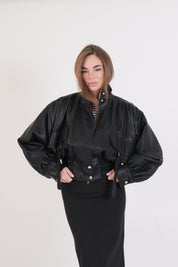GIACCA IN PELLE NERO