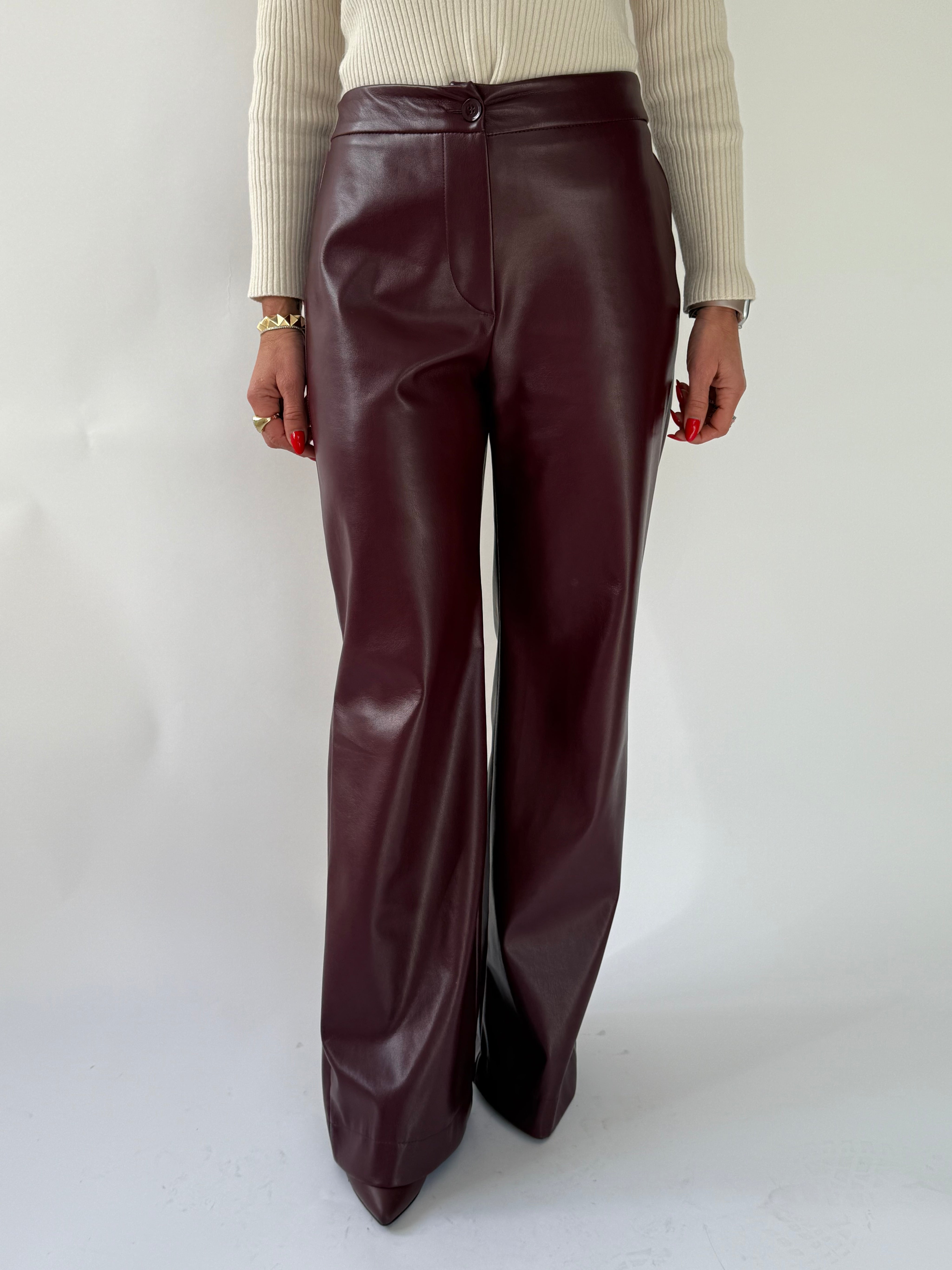 PANTALONE LEATHER ELASTICO