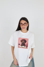 T-SHIRT BASSOTTO PINK