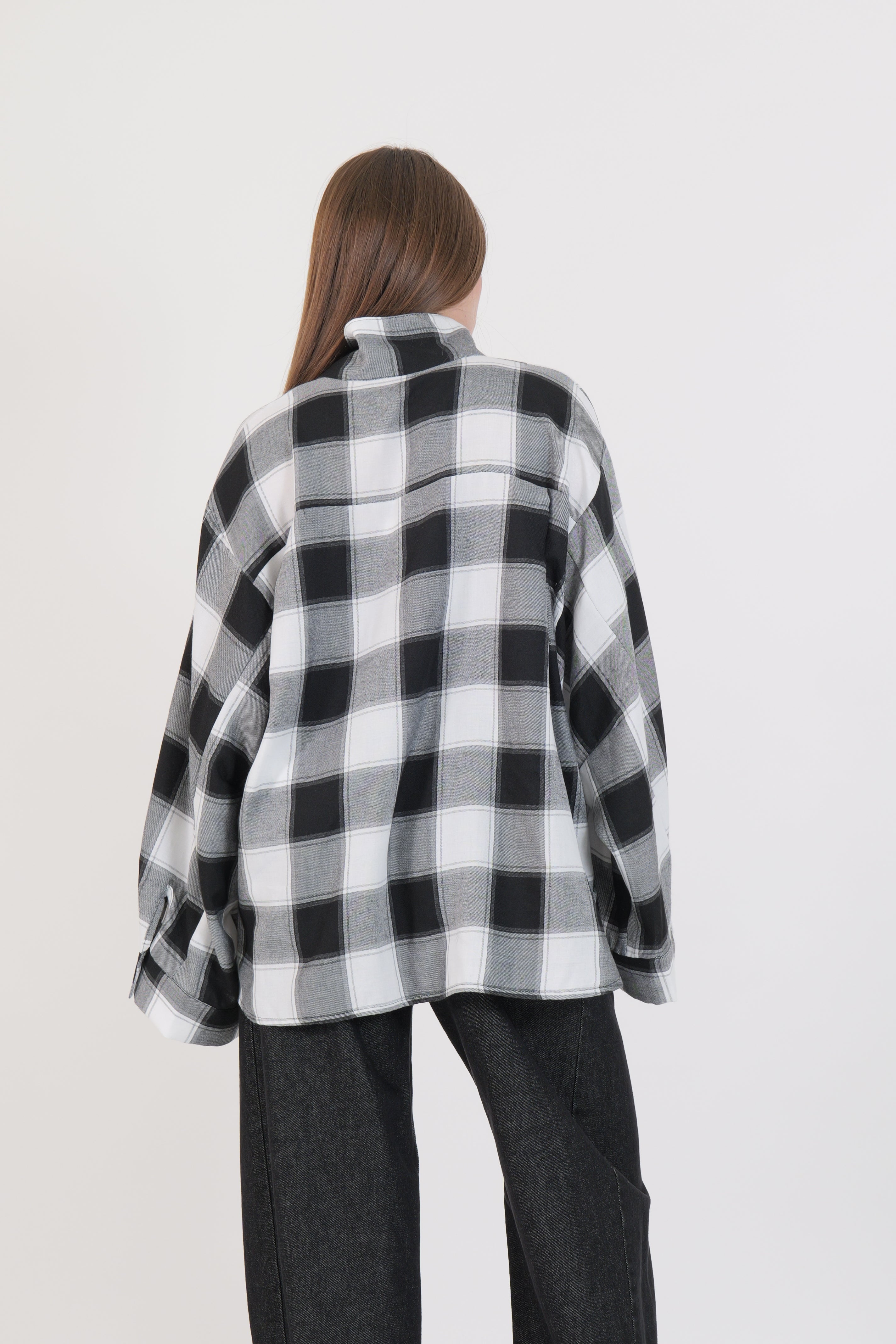 CAMICIA QUADRI BIANCO/NERA/GRIGIO
