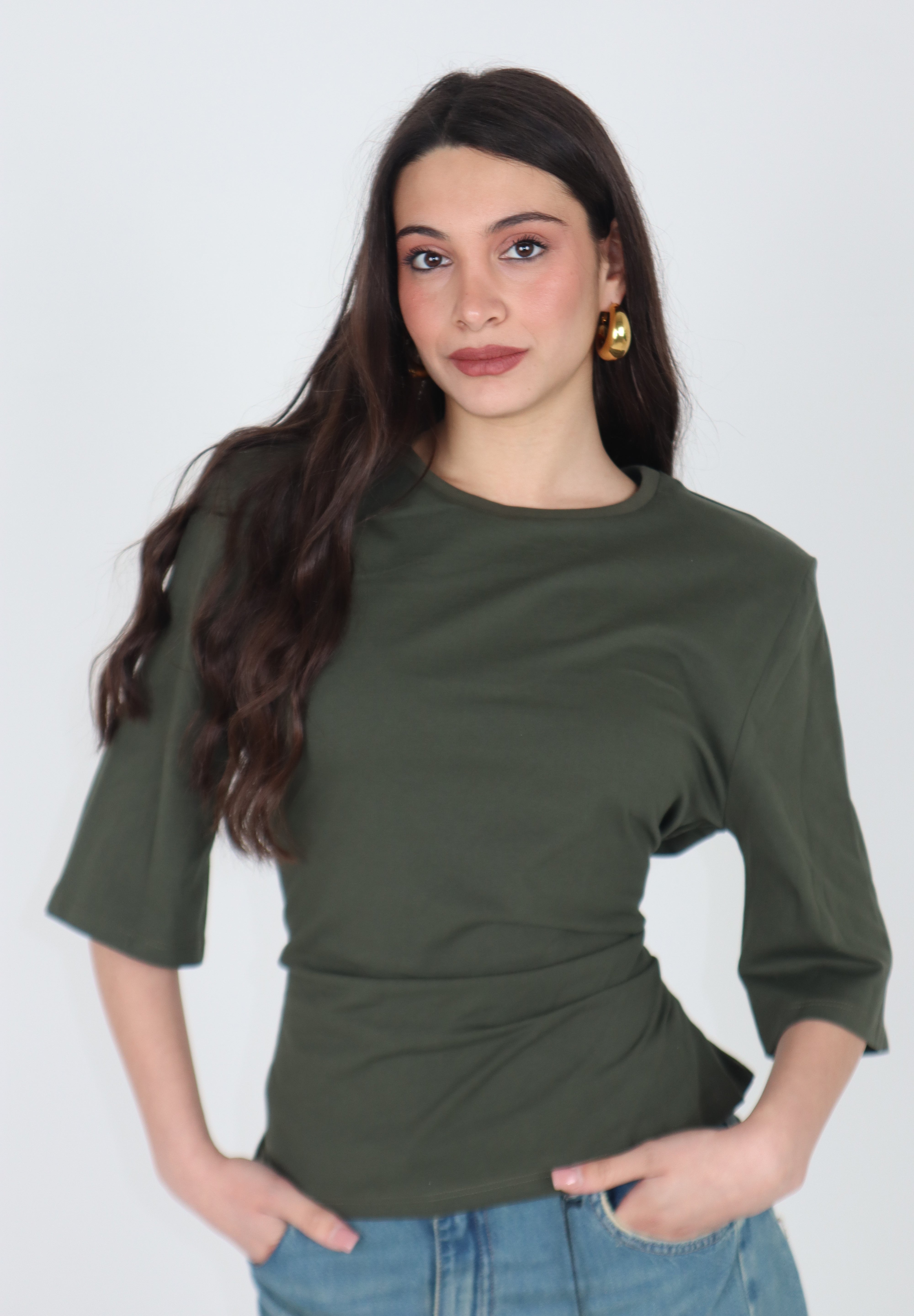 T-SHIRT CORSET GREEN