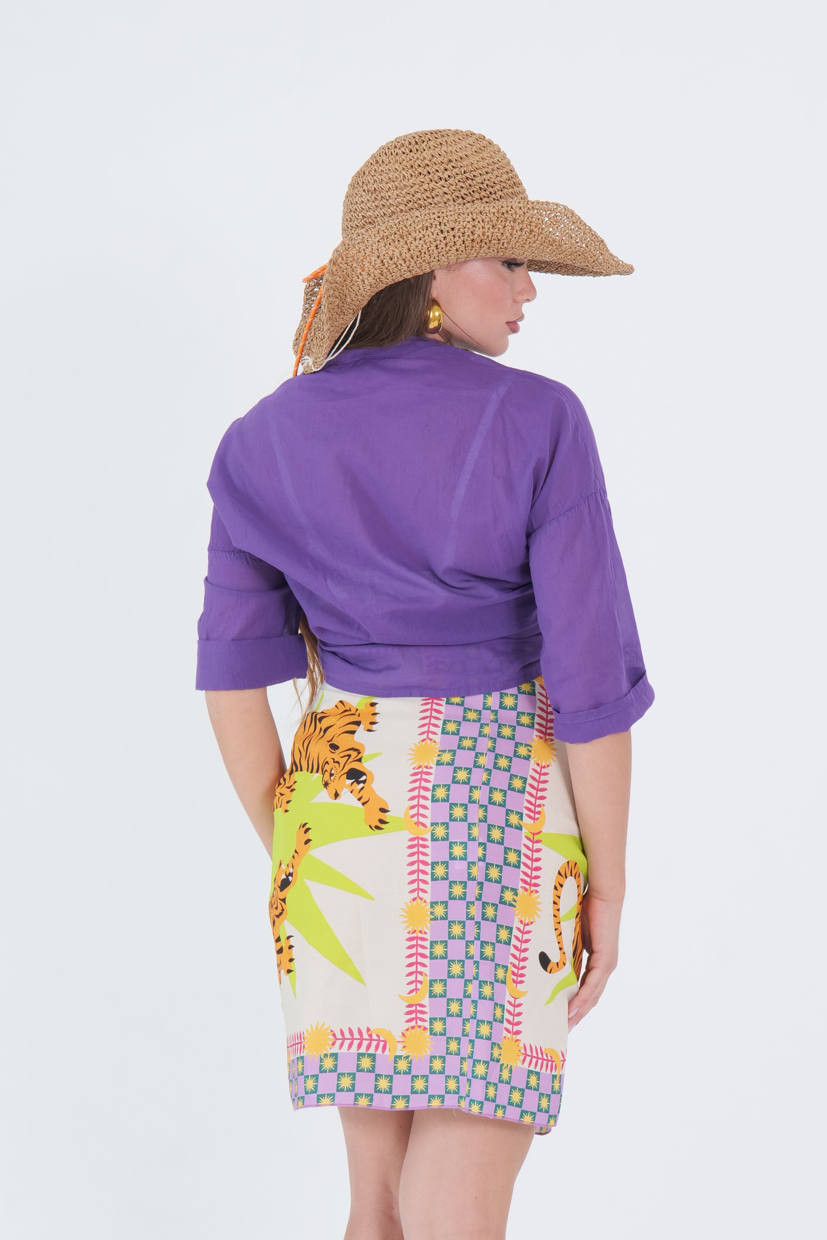 CAMICIA MUSSOLA VIOLA