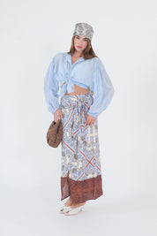 CAMICIA MUSSOLA AZZURRA