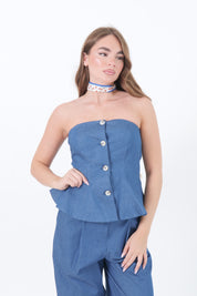 TOP CORSET DENIM