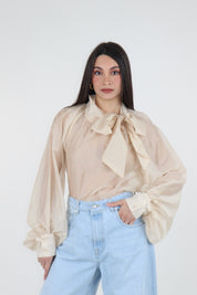 CAMICIA FIOCCO BEIGE