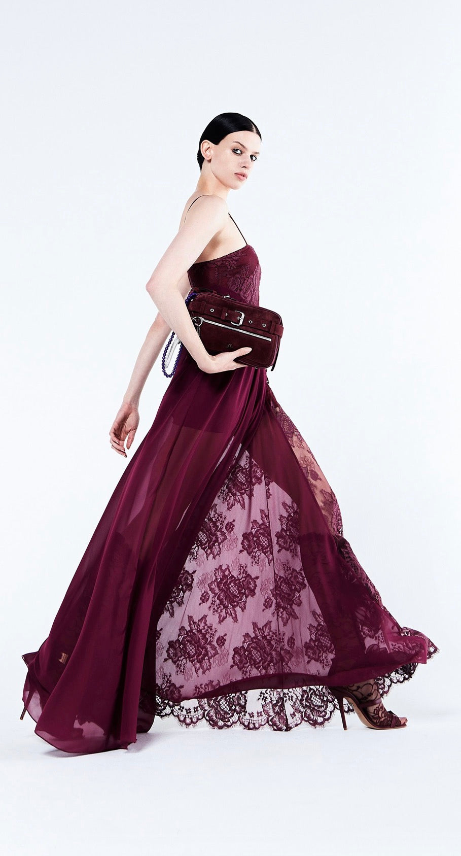 LONG DRESS NOA BURGUNDY