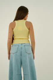 TOP GIROCOLLO GIALLO