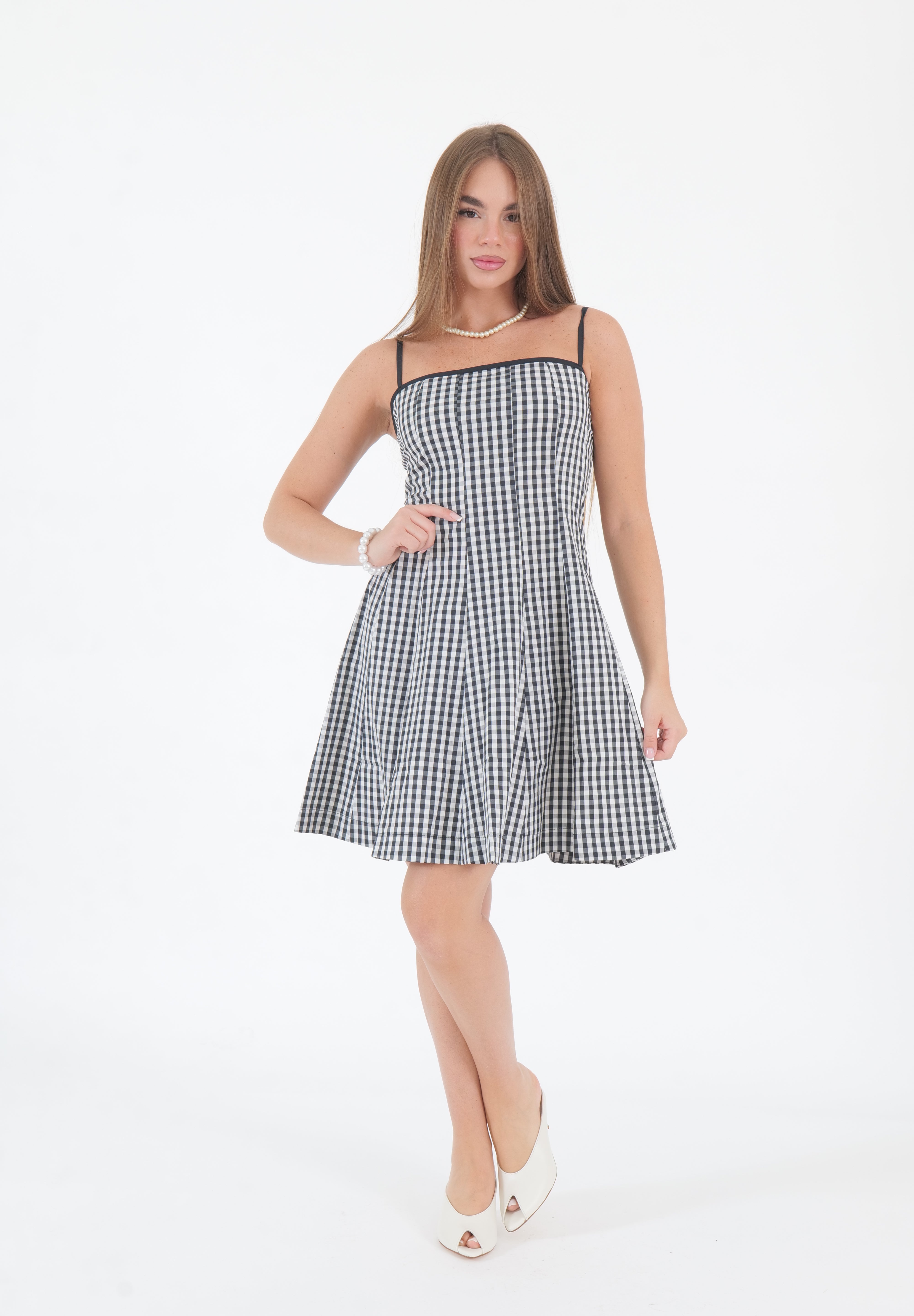 MINI DRESS VICHY NERO