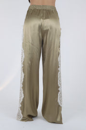 PANTALONI SATIN SALVIA