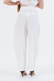 PANTALONE LINO BIANCO