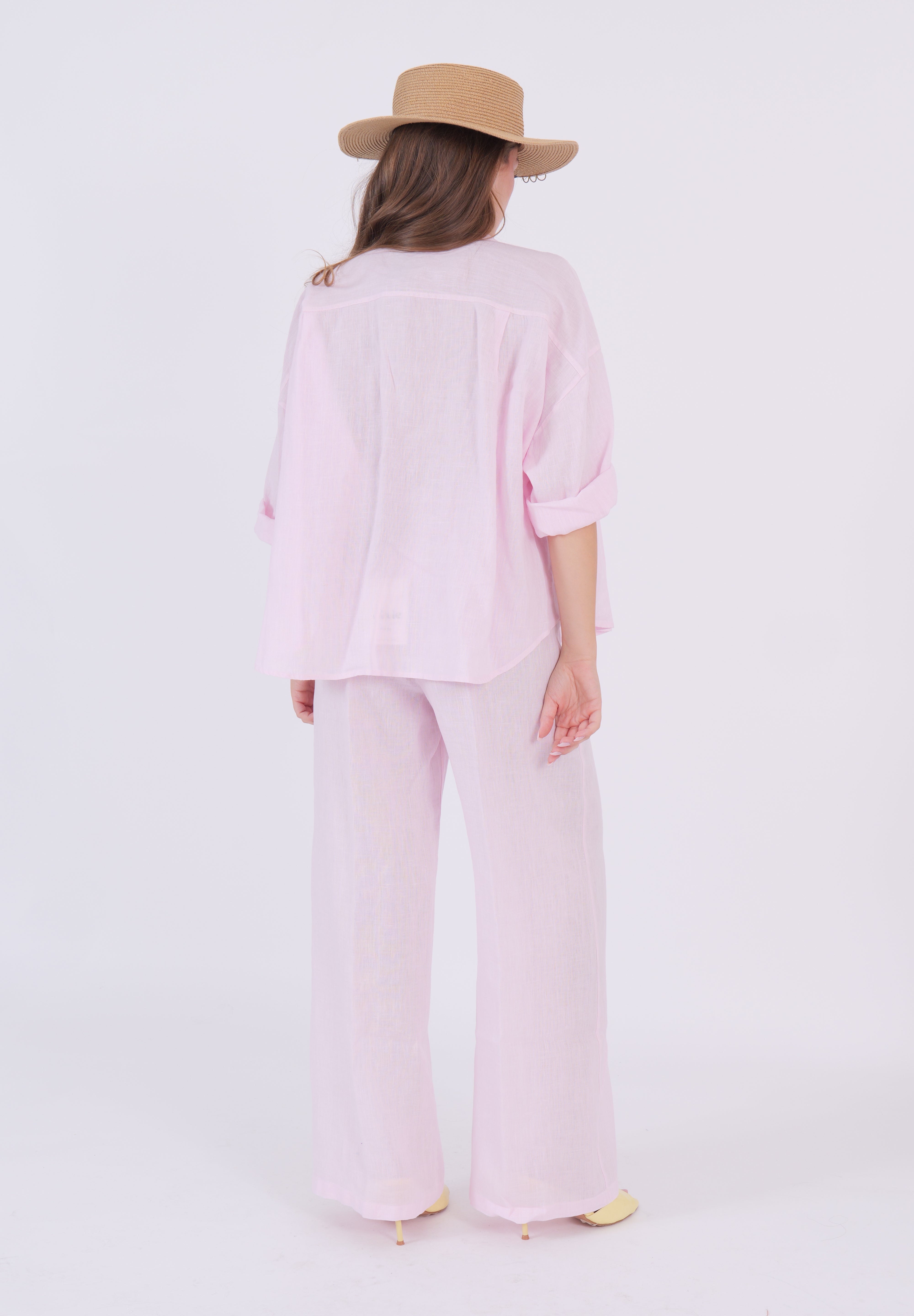 PANTALONE LINO ROSA DIXIE