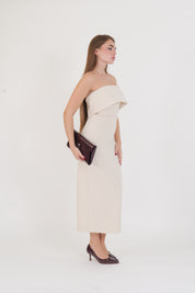MIDI DRESS TARA ALMOND