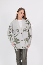 CARDIGAN AKEP VERDE/BIANCO