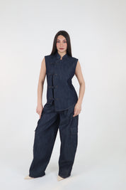 PANTALONE DENIM CARGO