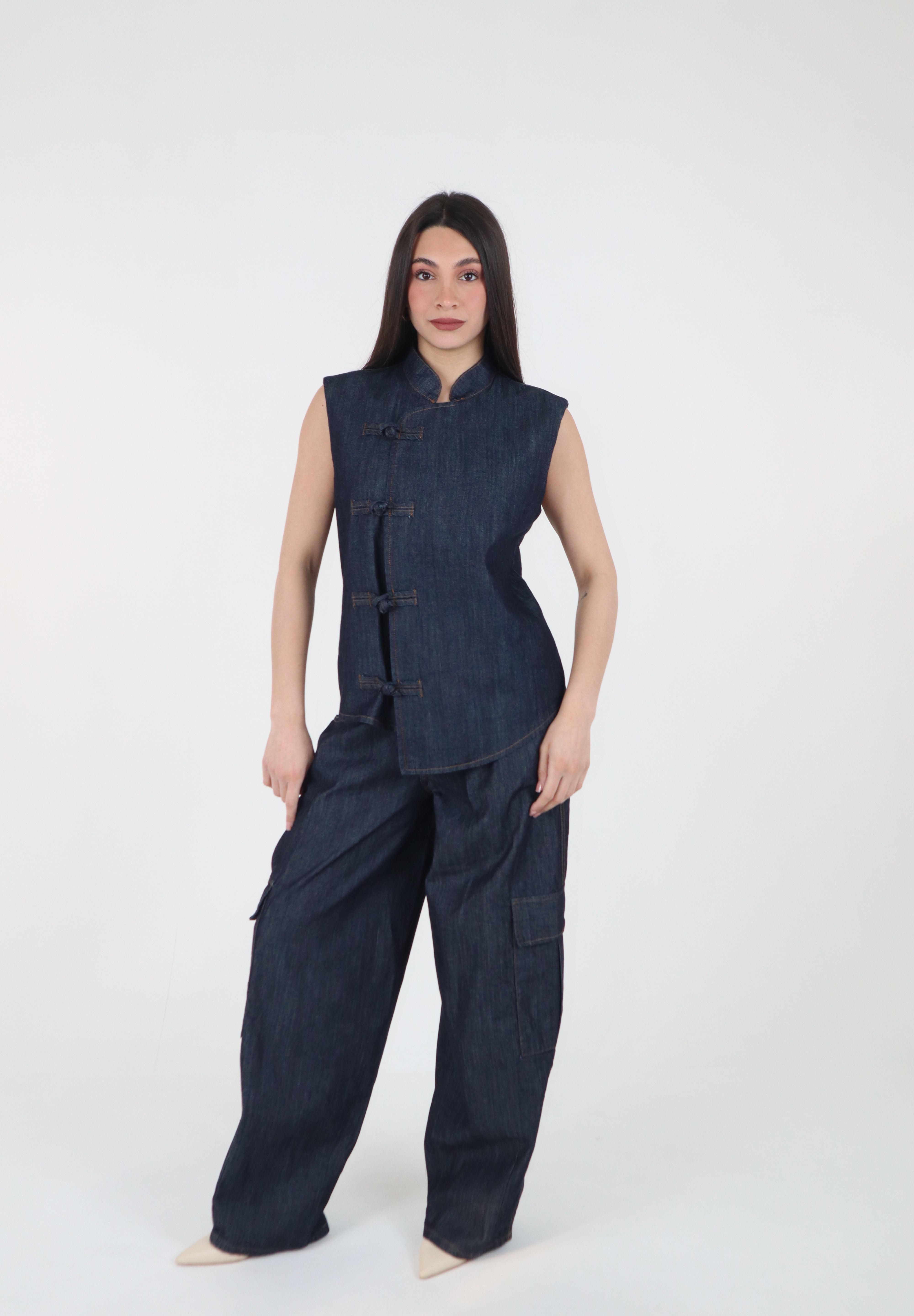 PANTALONE DENIM CARGO