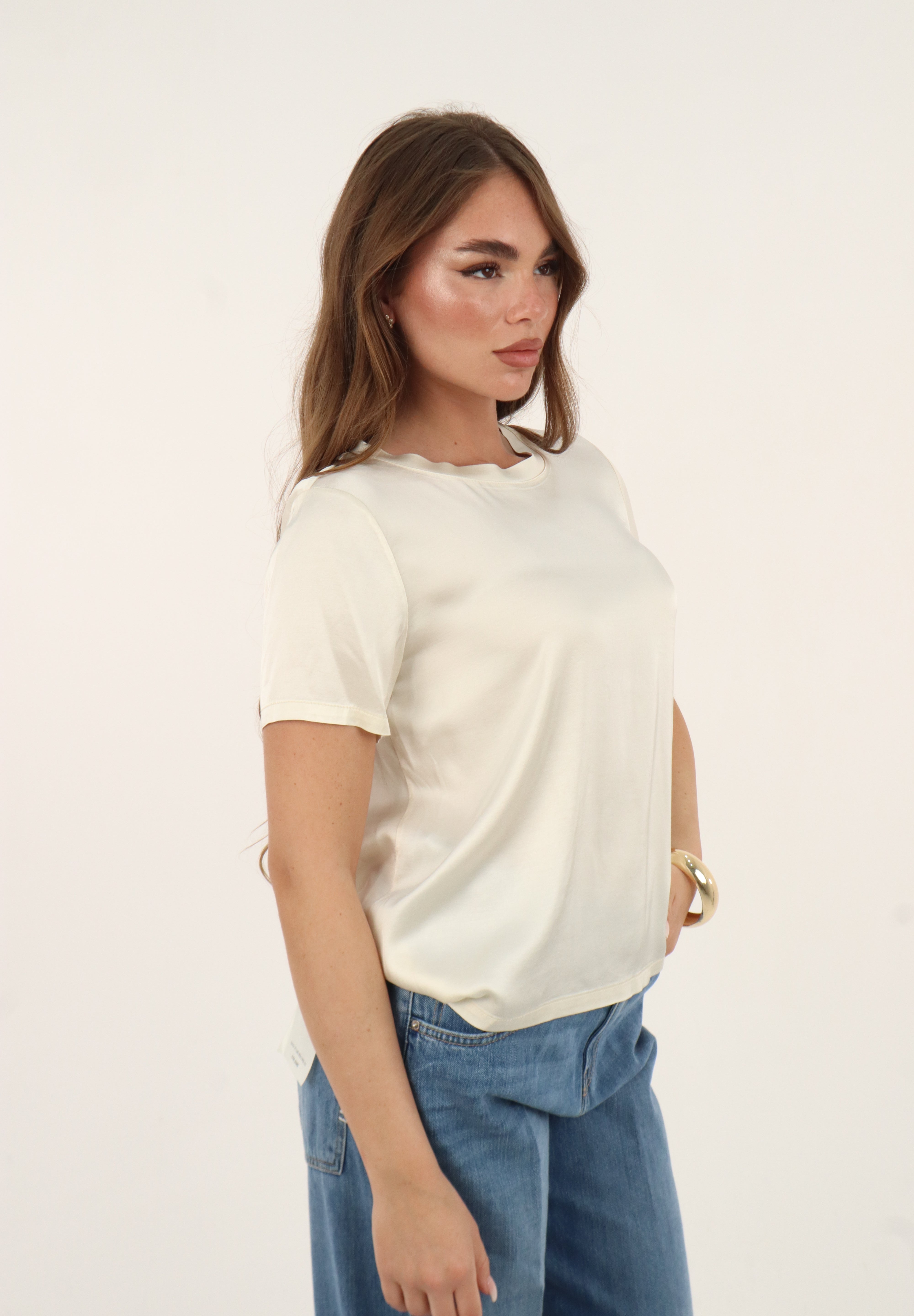 TOP SATIN AVORIO