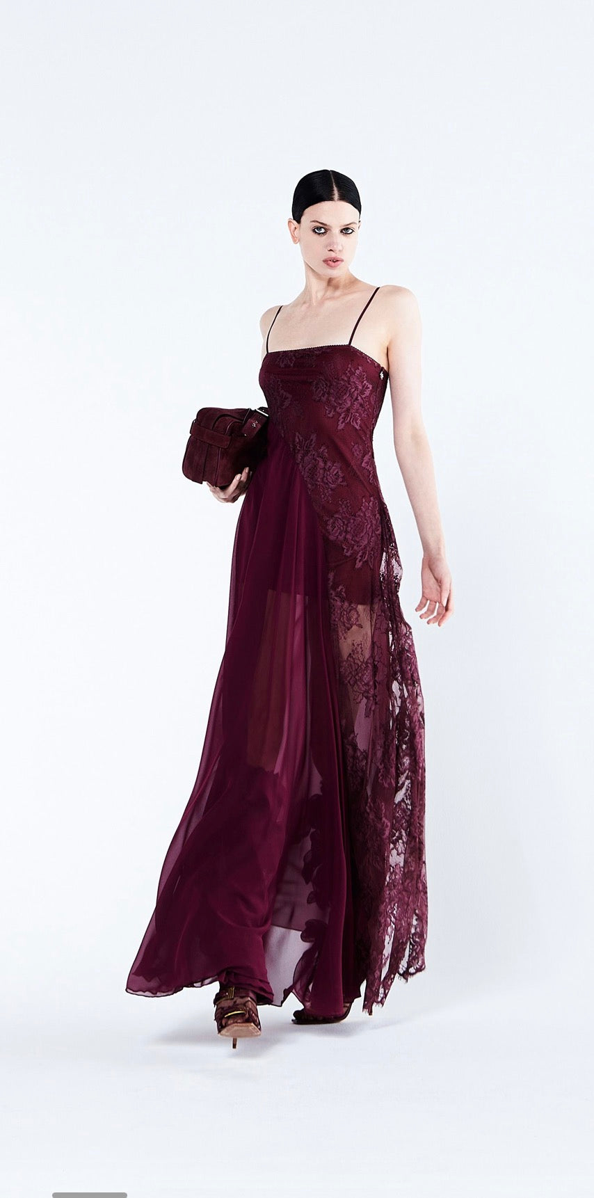 LONG DRESS NOA BURGUNDY