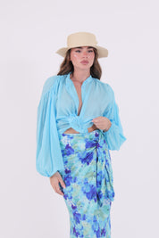 CAMICIA MUSSOLA CELESTE