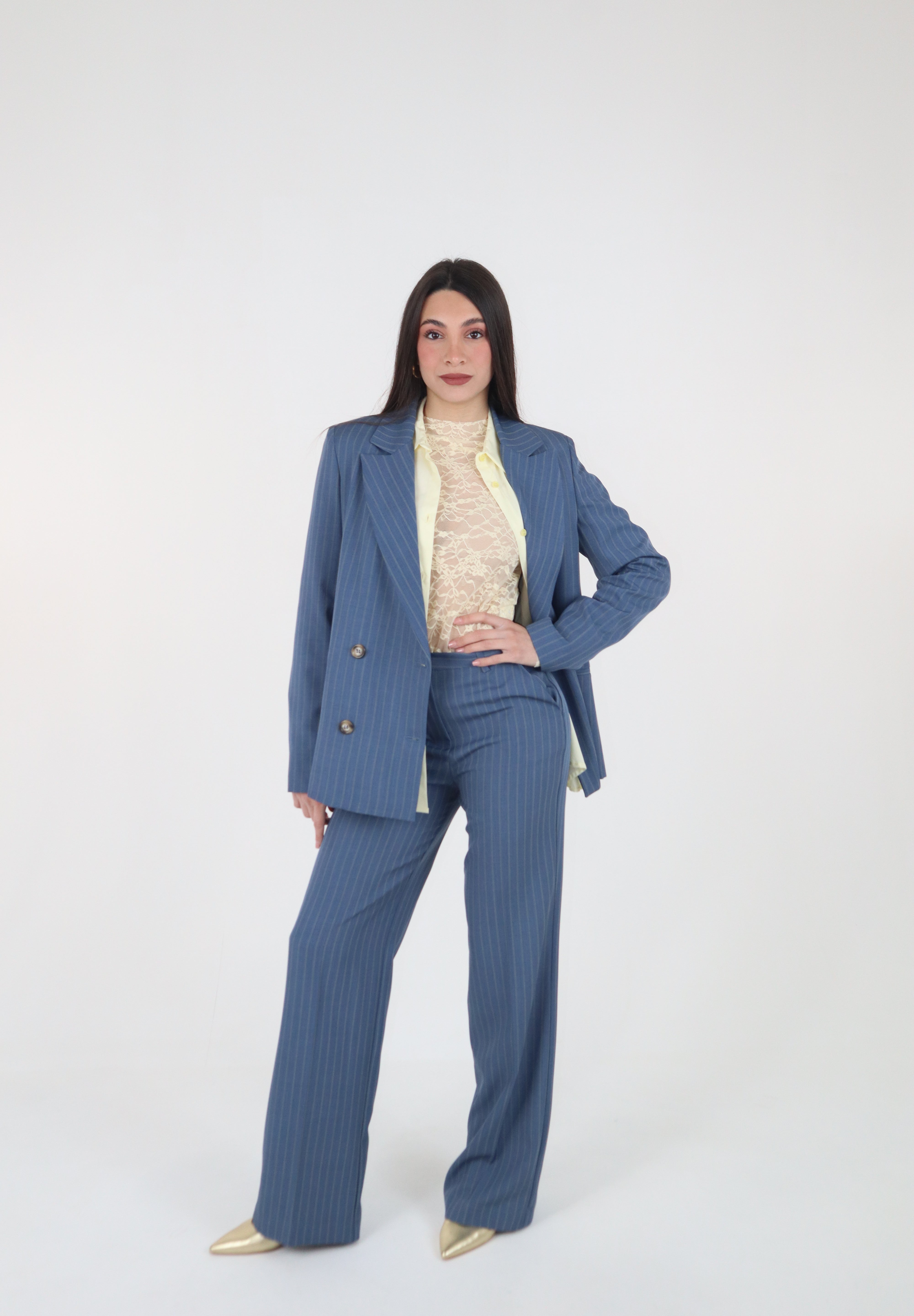 PANTALONE DENIM BLU