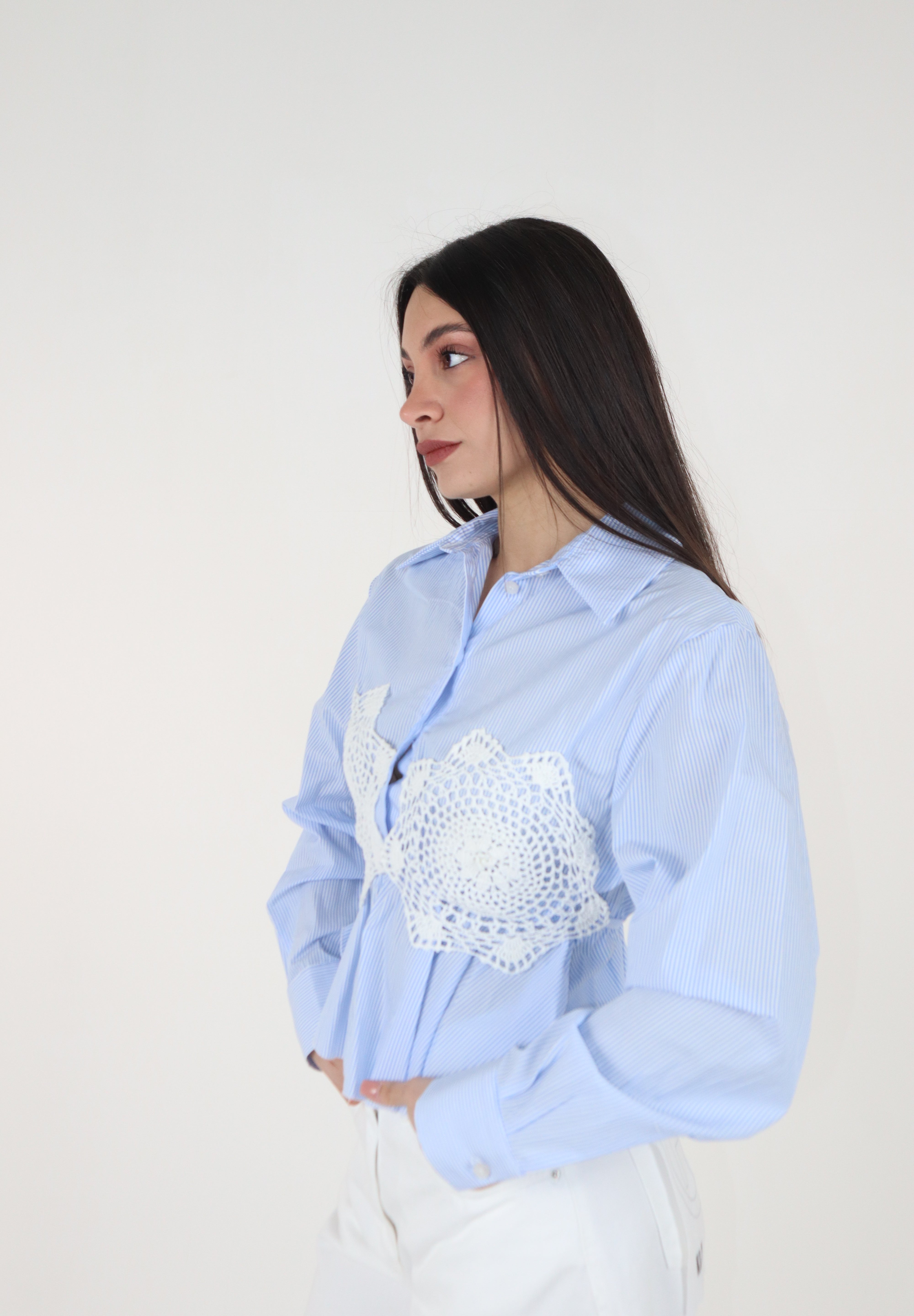 CAMICIA CROP CROCHET