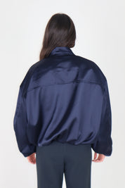 BOMBER SATIN BLUE