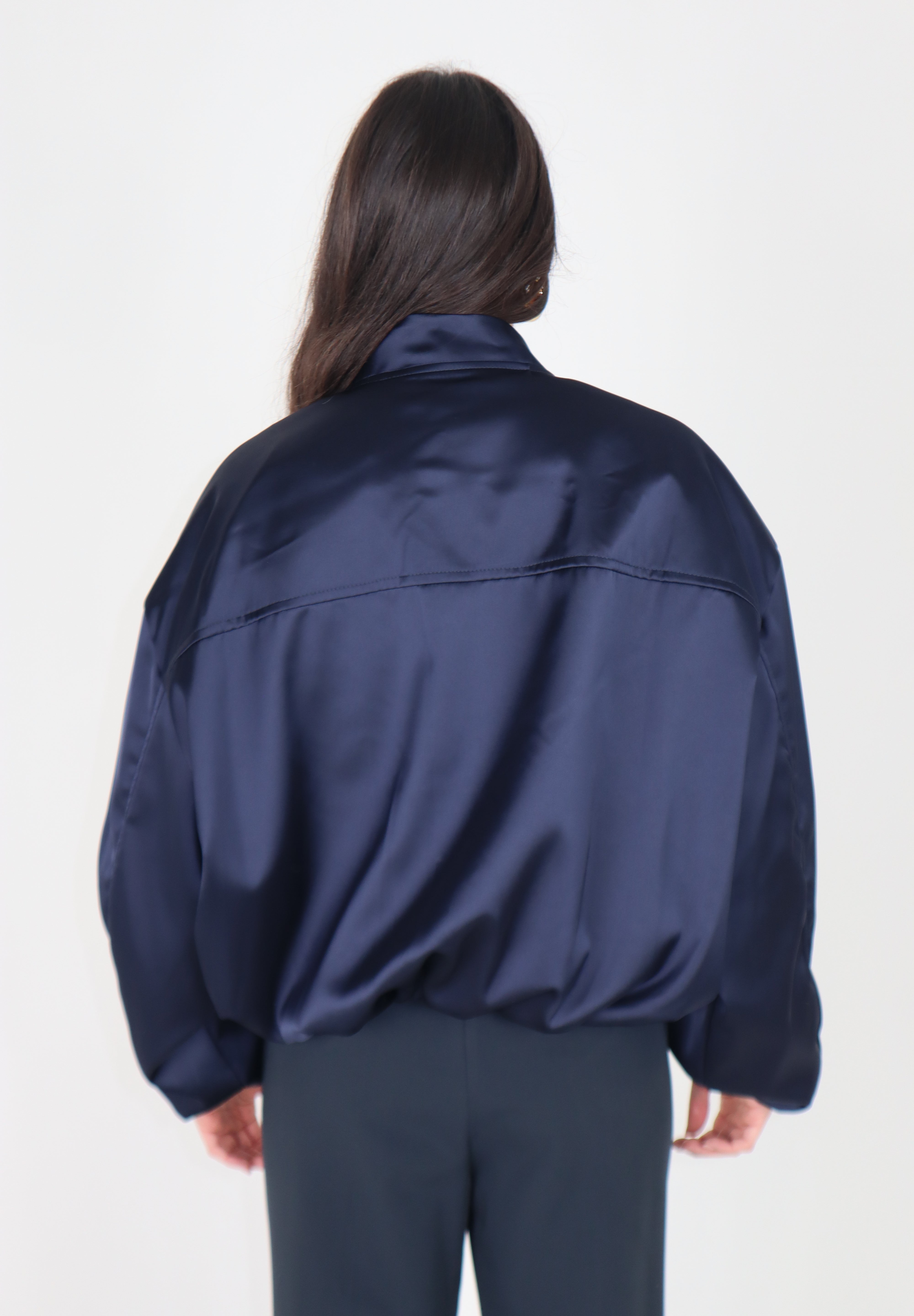 BOMBER SATIN BLUE
