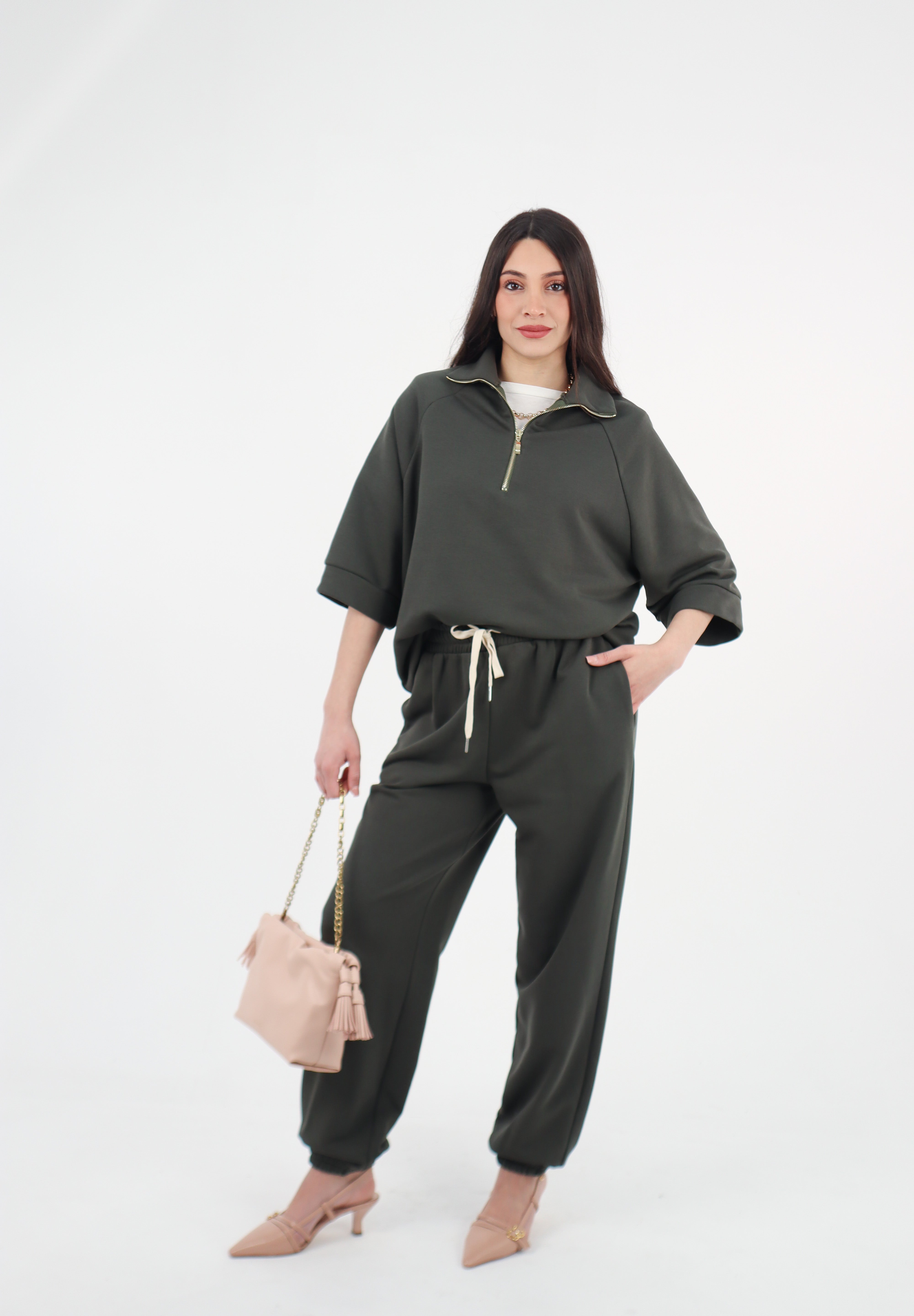 PANTALONI MIA CON ELASTICO VERDE