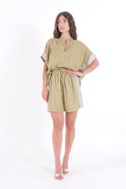 CAMICIA PAILLETTES SALVIA