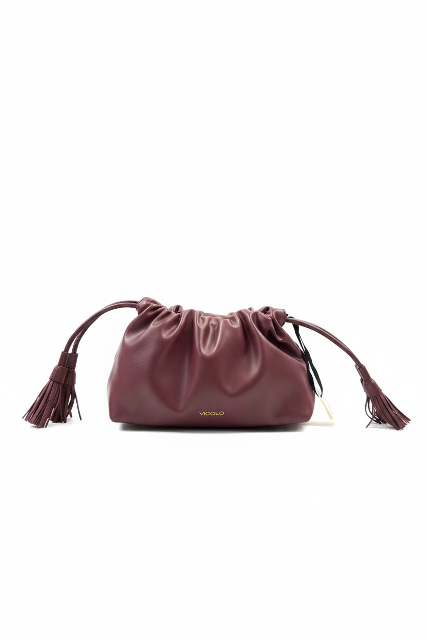 BAG SMALL TASSEL VINO