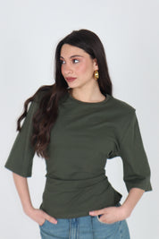 T-SHIRT CORSET GREEN