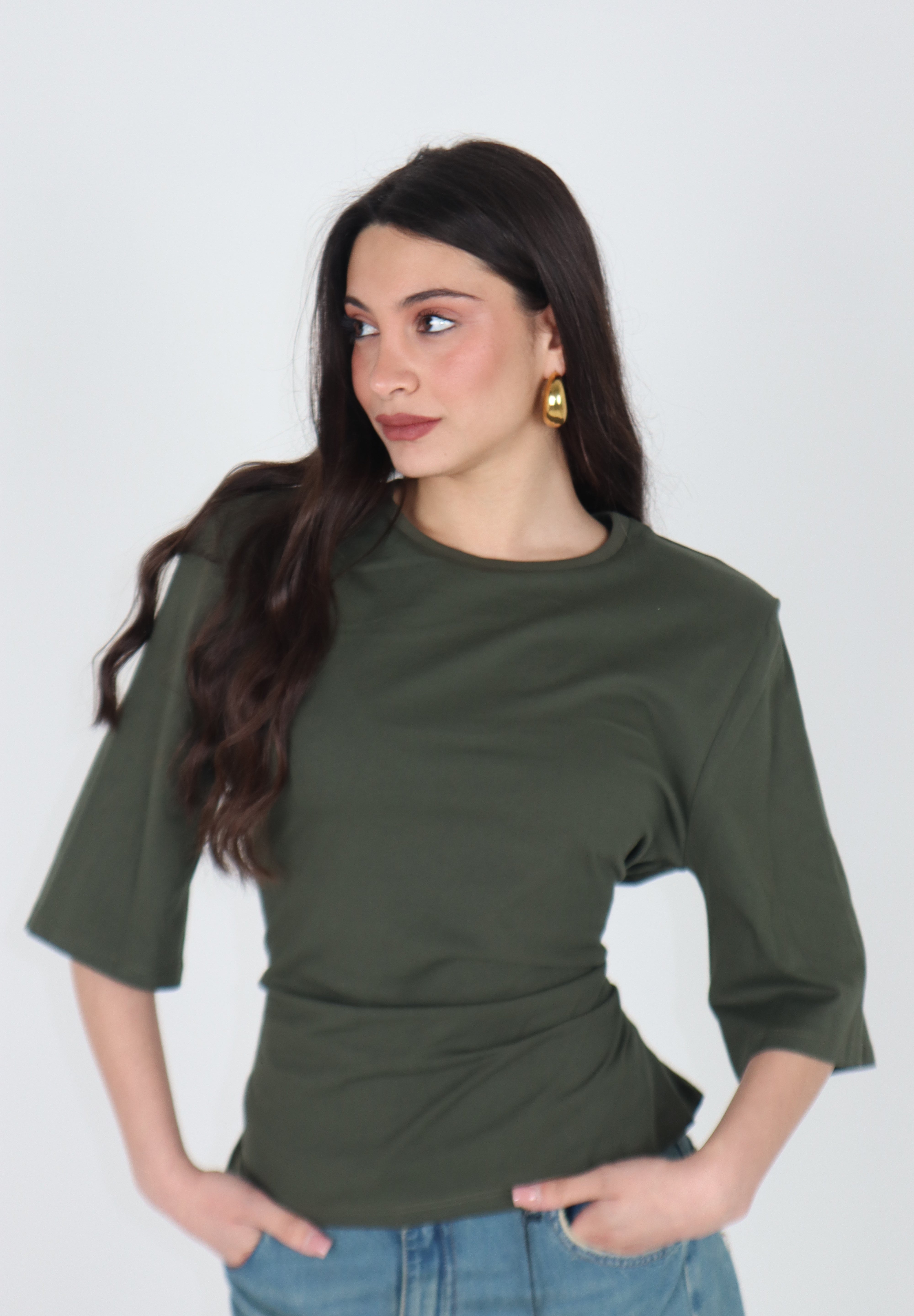 T-SHIRT CORSET GREEN