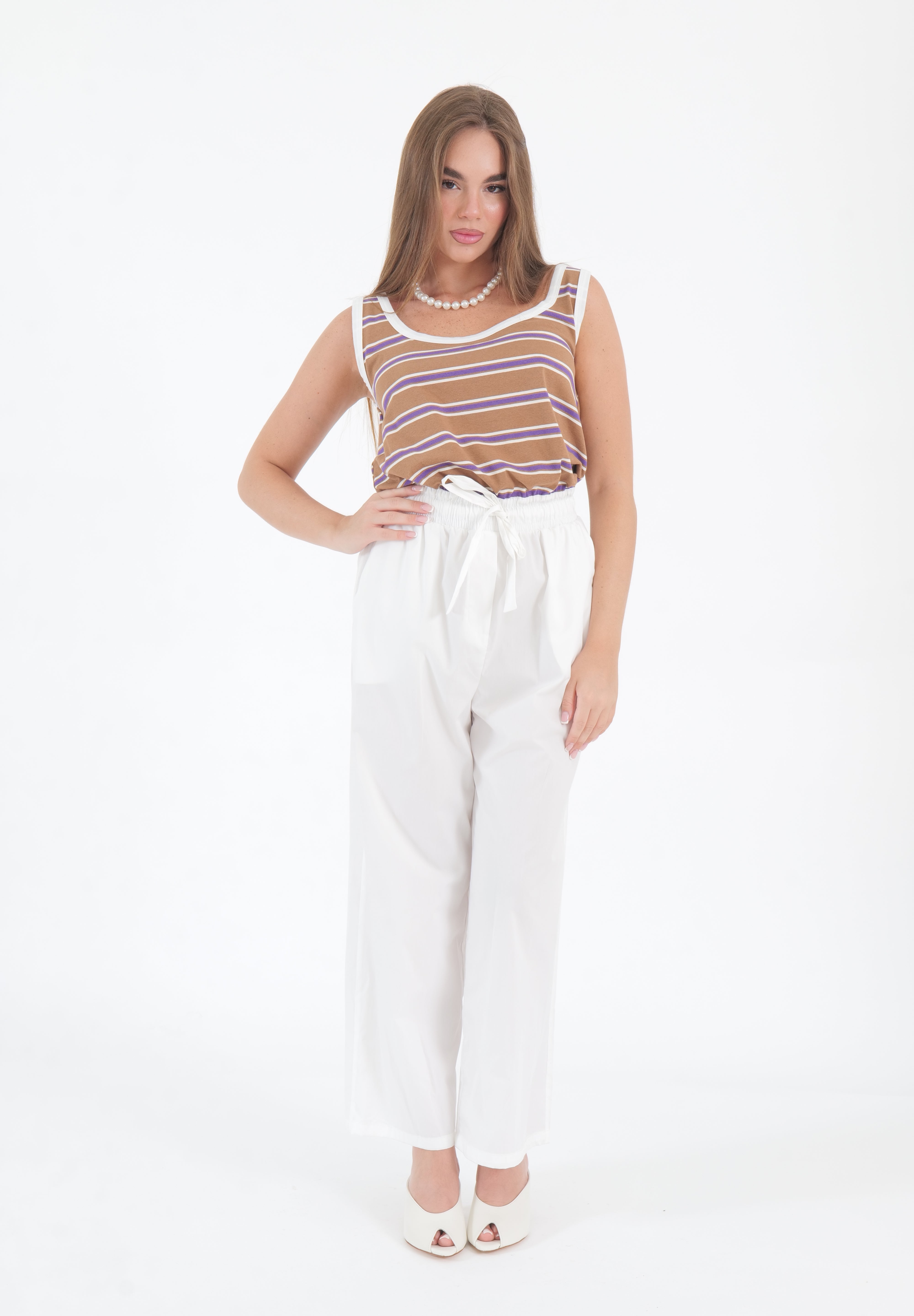 JUMPSUIT BIANCA VIOLA E CAMMELLO
