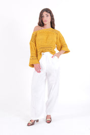 MAGLIA PERFORATED VICOLO SENAPE